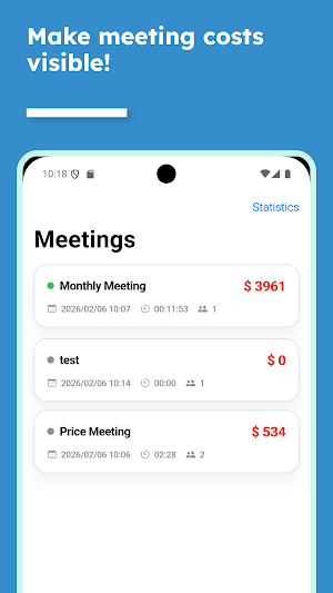 MeetBurn Meeting Cost Screenshot 1