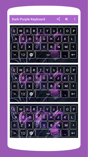 Dark Purple Keyboard Theme Screenshot 3