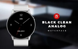 Black Clean Analog Watch Face Screenshot 0