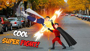 Flying Superhero vs Incredible Hero Street Fight Screenshot 0