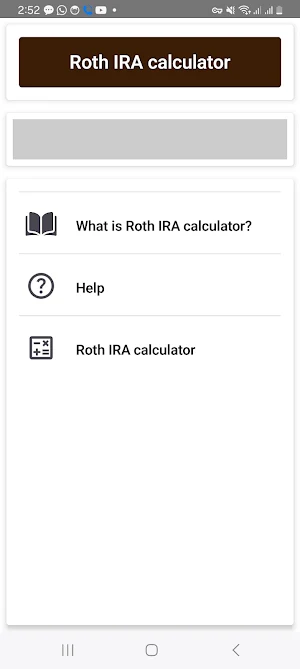 Roth IRA calculator Screenshot 0