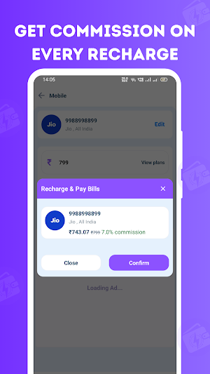 CommissionPay - Recharge App Screenshot 1
