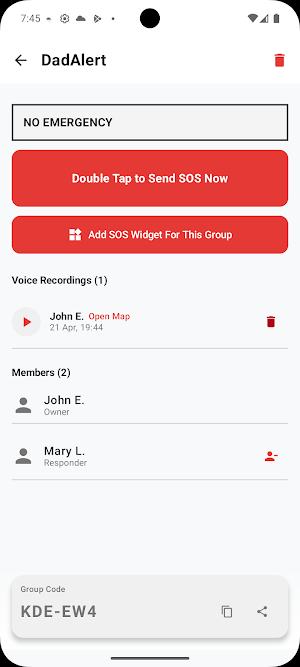 Group Alert SOS Screenshot 1