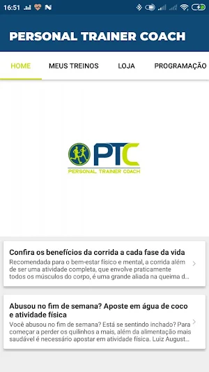 PTC - Personal Trainer Coach Screenshot 1