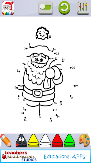 Christmas Dot to Dot and Coloring Pages Screenshot 1
