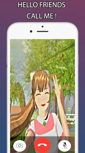 Sakura School Fake Video Call Screenshot 2