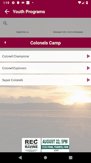 EKU Campus Rec Screenshot 2