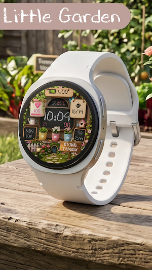 VJ-LITTLE GARDEN WATCH FACE Screenshot 2