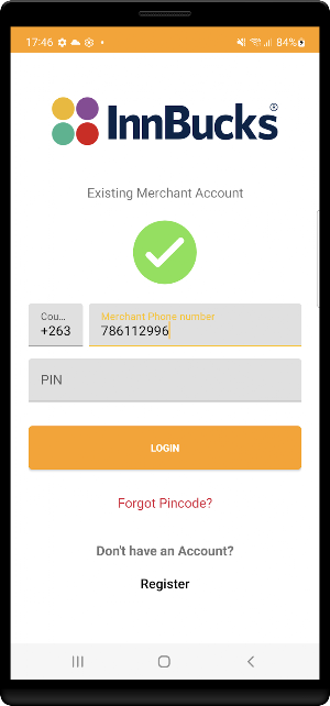 InnBucks Merchant Screenshot 1