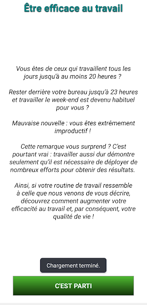 Conseilles pour être efficace Screenshot 1