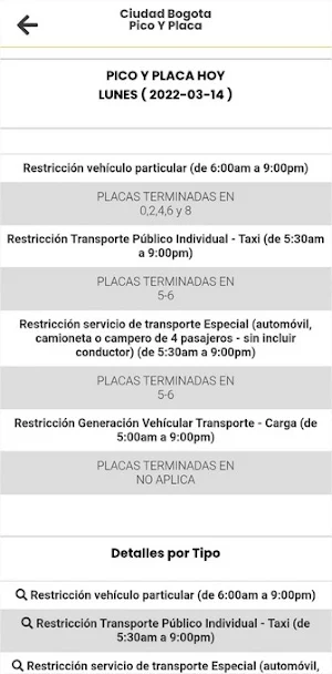 Ciudad Bogota - Pico Y Placa Screenshot 3