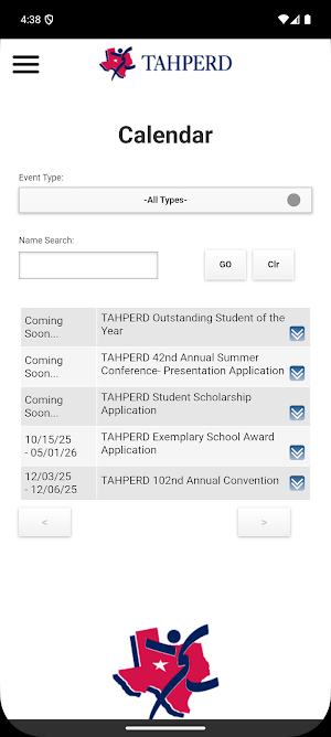TAHPERD: Texas HPERD Hub Screenshot 2