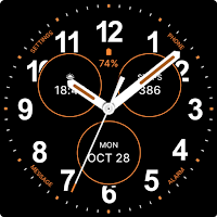 Casual Black Watch Face