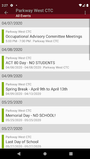 Parkway West CTC Screenshot 2