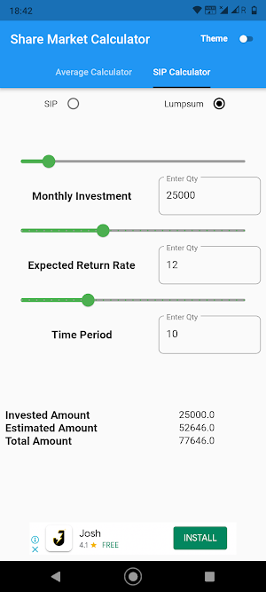 Share Market - SIP & Average Calculators Screenshot 1
