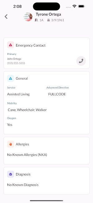 Aline Care Mobile Screenshot 1