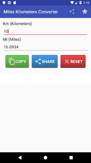 Miles to Kilometer Converter Screenshot 0