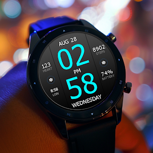 Key WF33 Digital Watch Face Screenshot 1