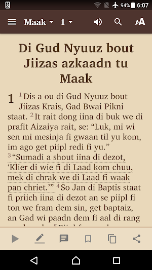 Jamaican Creole Bible Screenshot 1