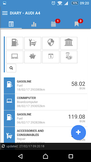 Carendar - Car management Screenshot 1