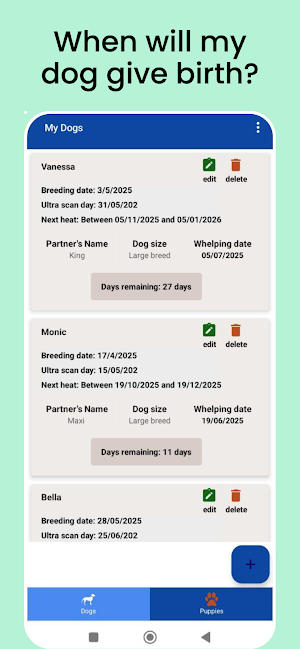 Dog Breeding App Screenshot 1