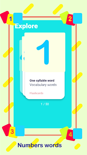 Numbers learning cards Screenshot 0