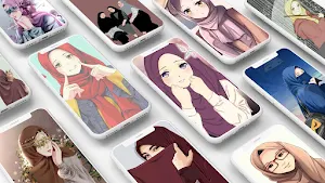 Cute Hijab Girls Wallpaper Screenshot 0