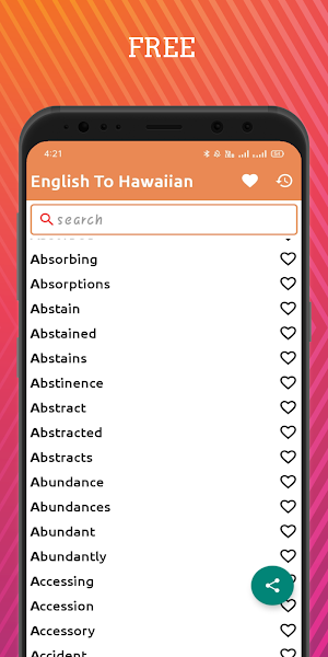 English To Hawaiian Dictionary Offline Screenshot 0