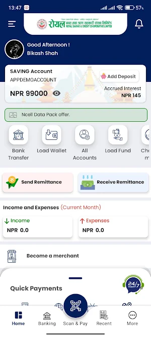 Royal Saving Tanahun mBank Screenshot 1