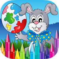 Easter Fingerpaint and Coloring Book Game