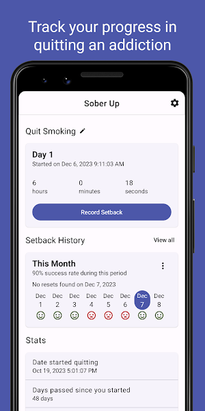 Sober Up - Addiction Tracker Screenshot 0