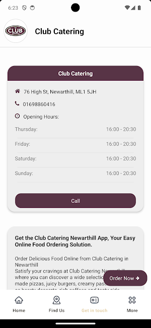 Club Catering Newarthill Screenshot 2