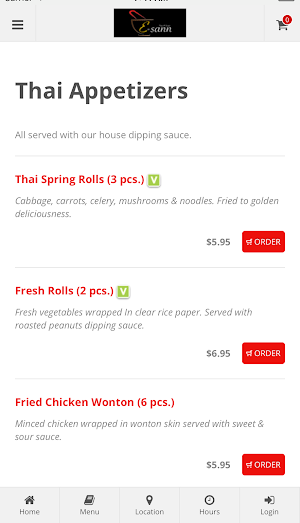 Esann Thai Restaurant Screenshot 1