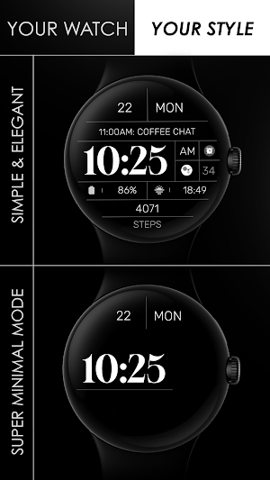Minimal Digital Watch Face Screenshot 0