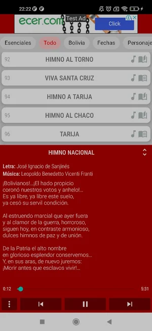 Cancionero Boliviano+ Screenshot 1
