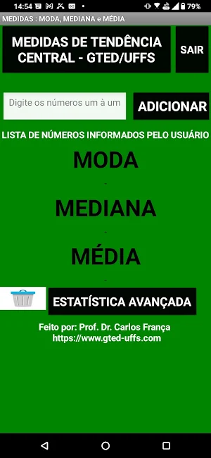 Cálculos da Estatística básica Screenshot 3