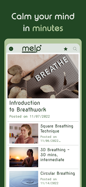 Melp+: Mental Help & Wellbeing Screenshot 1