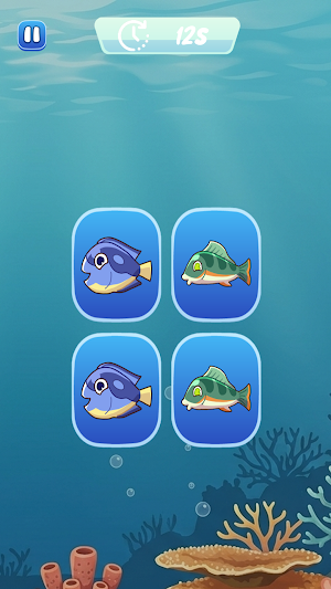 Fishy Sea World Flip Match Screenshot 1