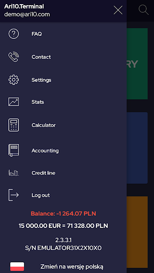 Ari10 Cryptoterminal Screenshot 1