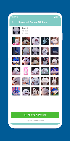 Snowball Bunny Stickers Screenshot 1