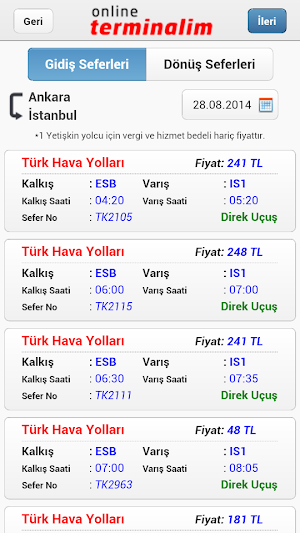 Terminalim-OtobüsUçakBileti Al Screenshot 3