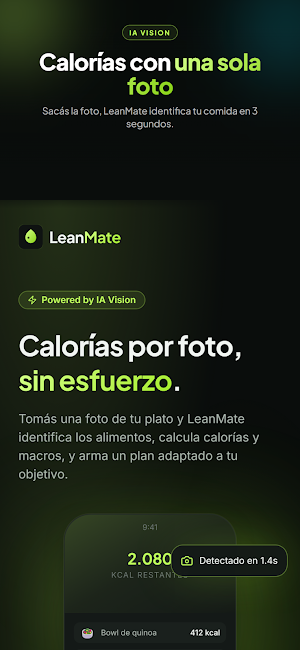 LeanMate — Calorías por foto Screenshot 0