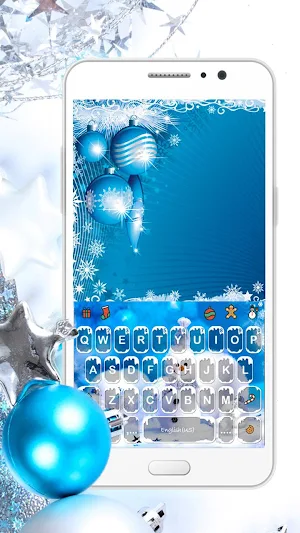 Blue Christmas1 Keyboard Theme Screenshot 0
