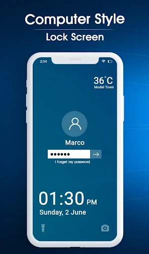 Computer Style Lock Screen Screenshot 1