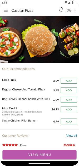 Caspian Pizza Screenshot 1