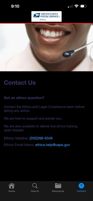 USPS Ethics Screenshot 2