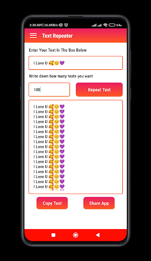 StarlightPrincess TextRepeater Screenshot 2