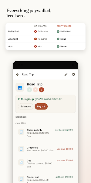 Debt Tracker: Split Bills Screenshot 1