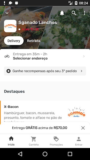 Sganado Lanches Screenshot 0