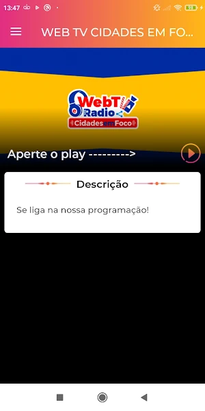 WEB TV CIDADES EM FOCO Screenshot 1